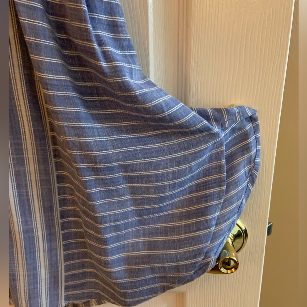LOFT /women’s Beach dress, S, light blue and white - Picture 3 of 9